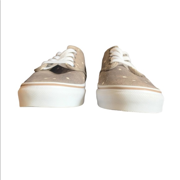 NWOB Women's VANS Washed Look Canvas Polka Dot Skate/Sneakers Size 8.5 Brown - Picture 7 of 11